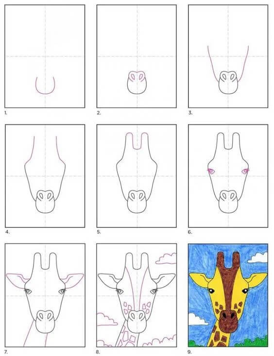 How to draw Giraffe idea (15)