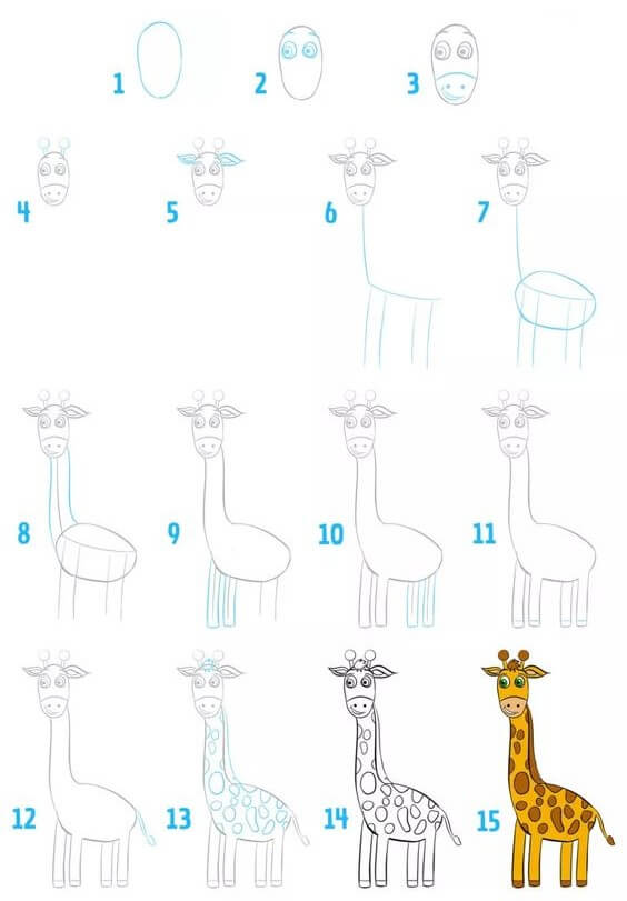 How to draw Giraffe idea (19)