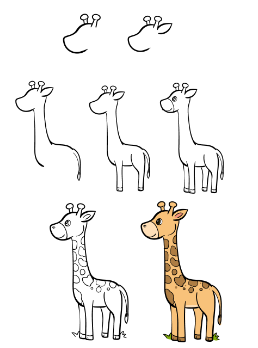 Giraffe Drawing Ideas