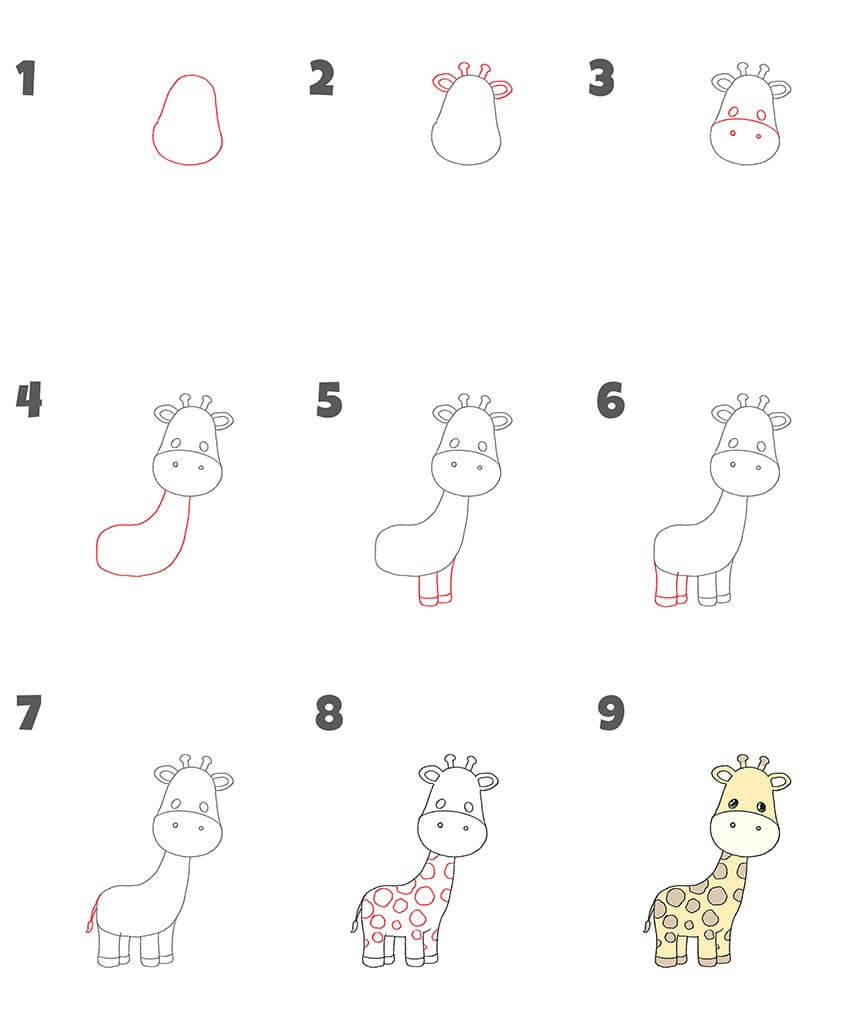 How to draw Giraffe idea (21)