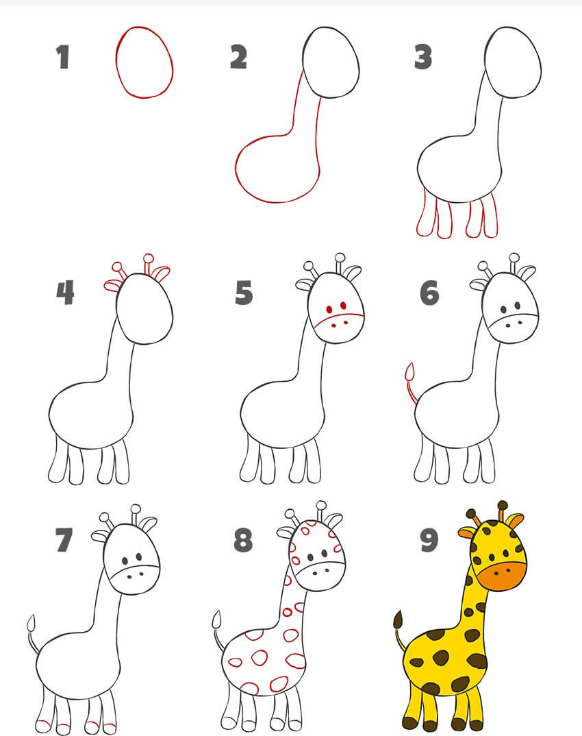 How to draw Giraffe idea (24)