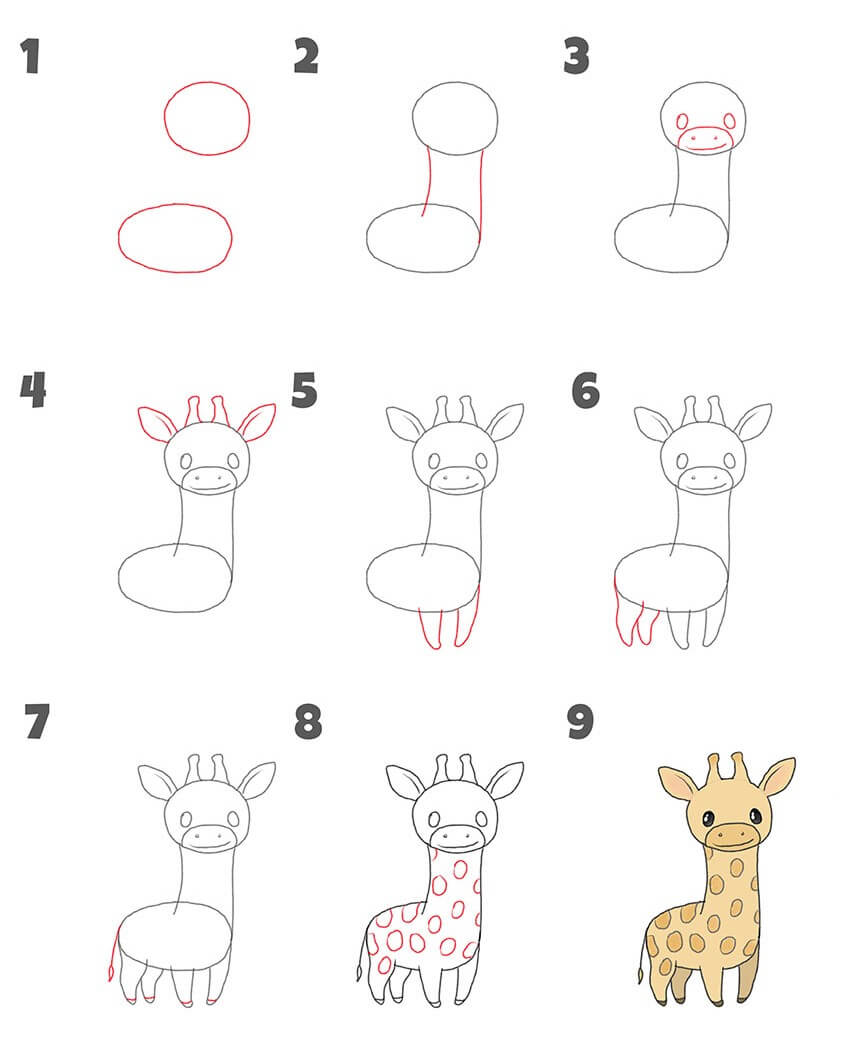 How to draw Giraffe idea (25)