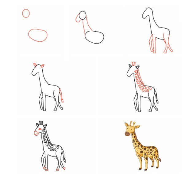 How to draw Giraffe idea (26)