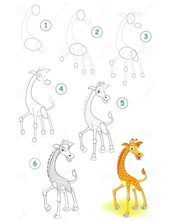 How to draw Giraffe idea (27)