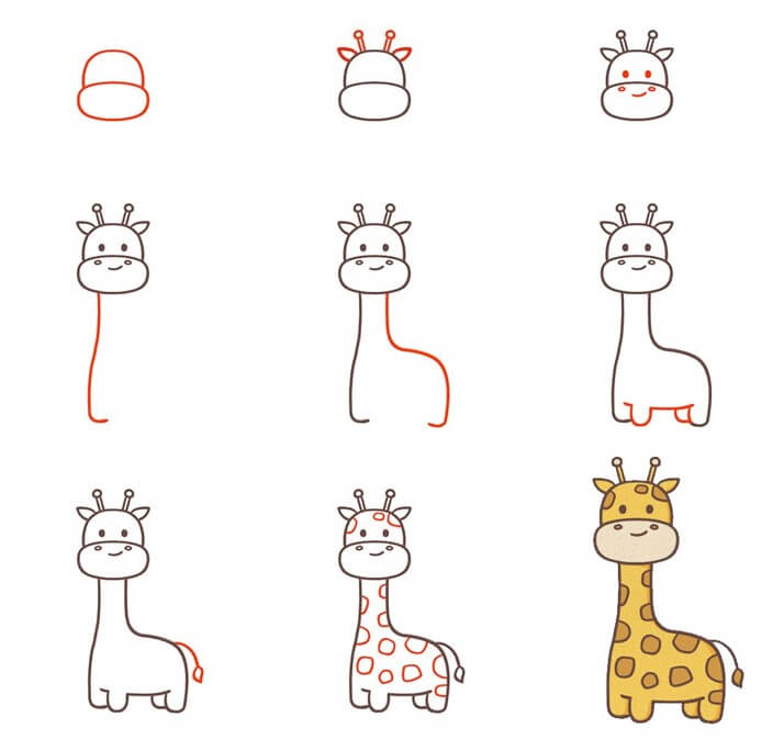 How to draw Giraffe idea (28)