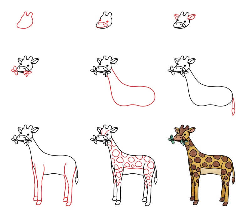 How to draw Giraffe idea (29)