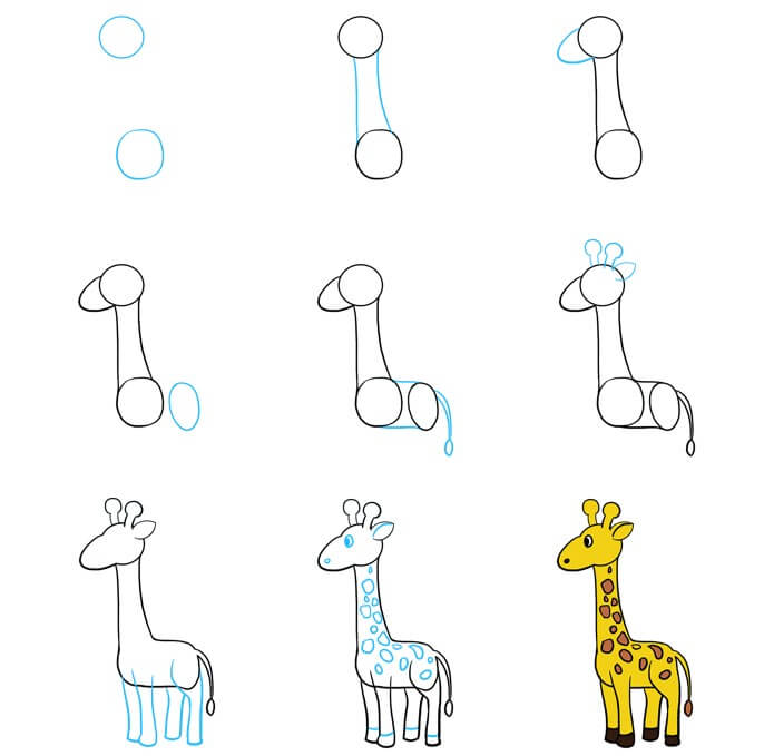 How to draw Giraffe idea (34)