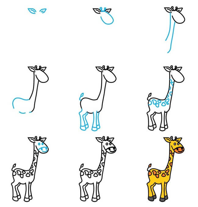 How to draw Giraffe idea (35)