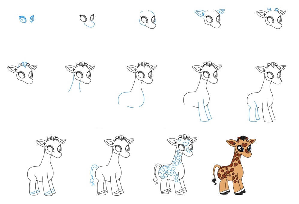 How to draw Giraffe idea (36)