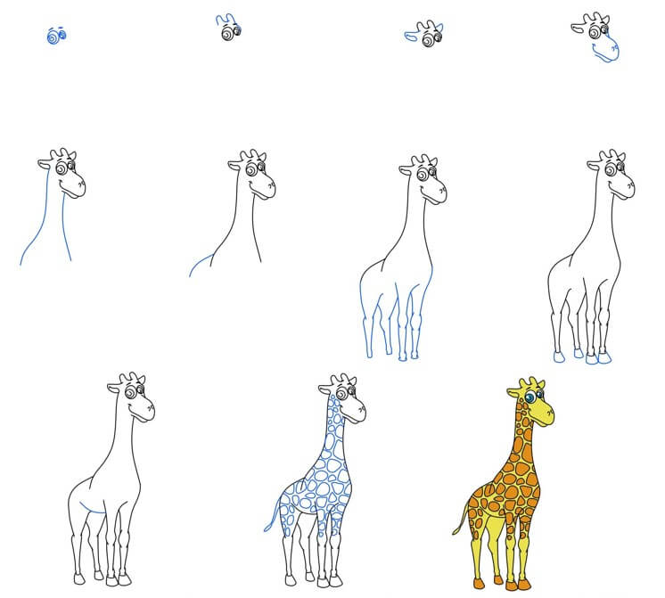 How to draw Giraffe idea (37)