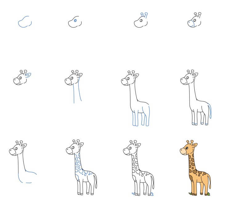 How to draw Giraffe idea (38)