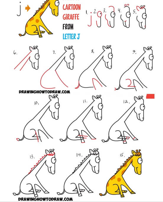 How to draw Giraffe idea (39)