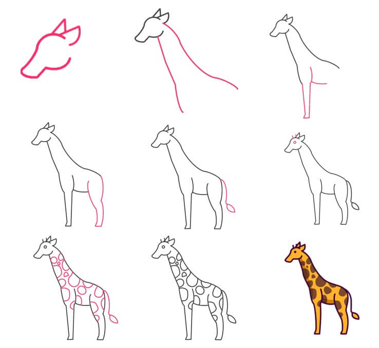 How to draw Giraffe idea (40)