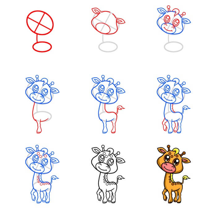 How to draw Giraffe idea (41)