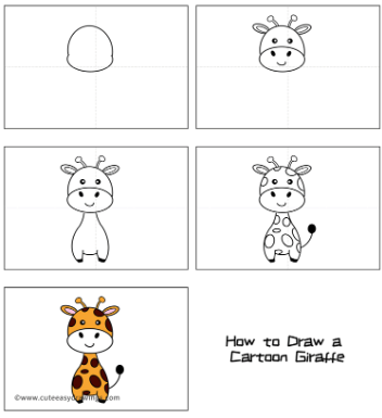 How to draw Giraffe idea 9