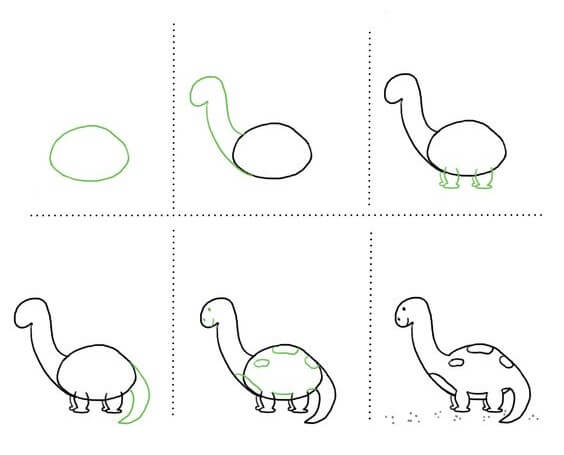 How to draw Herbivorous dinosaurs (14)