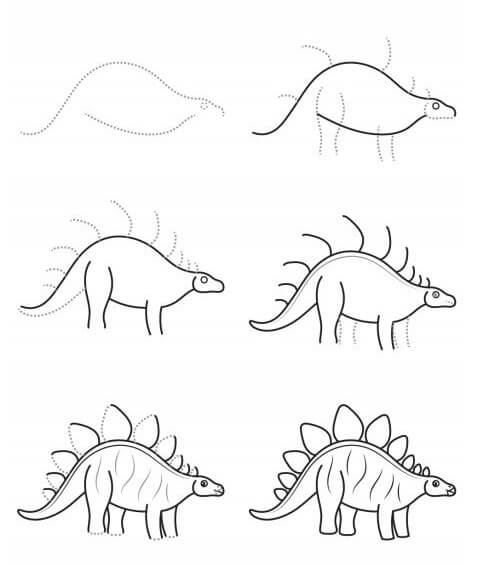 How to draw Herbivorous dinosaurs (17)