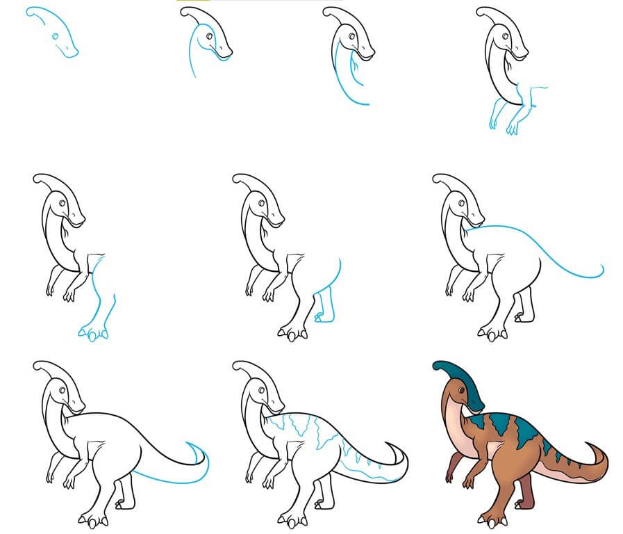 How to draw Herbivorous dinosaurs (2)