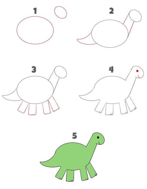 How to draw Herbivorous dinosaurs (3)