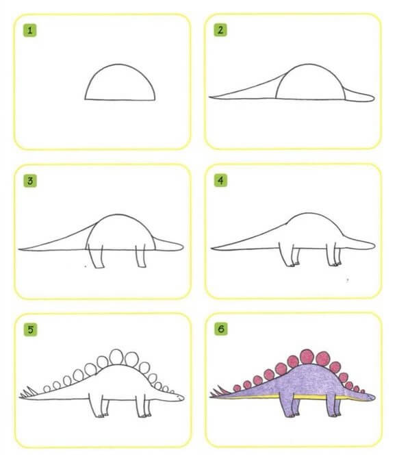 How to draw Herbivorous dinosaurs (7)