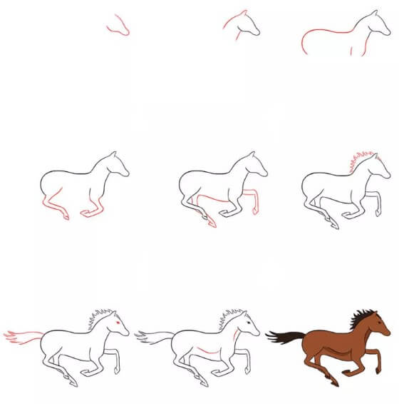 How to draw Horse idea (10)