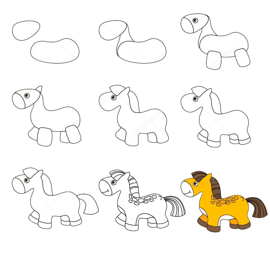 How to draw Horse idea (14)