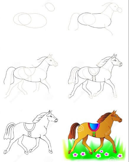 How to draw Horse idea (17)