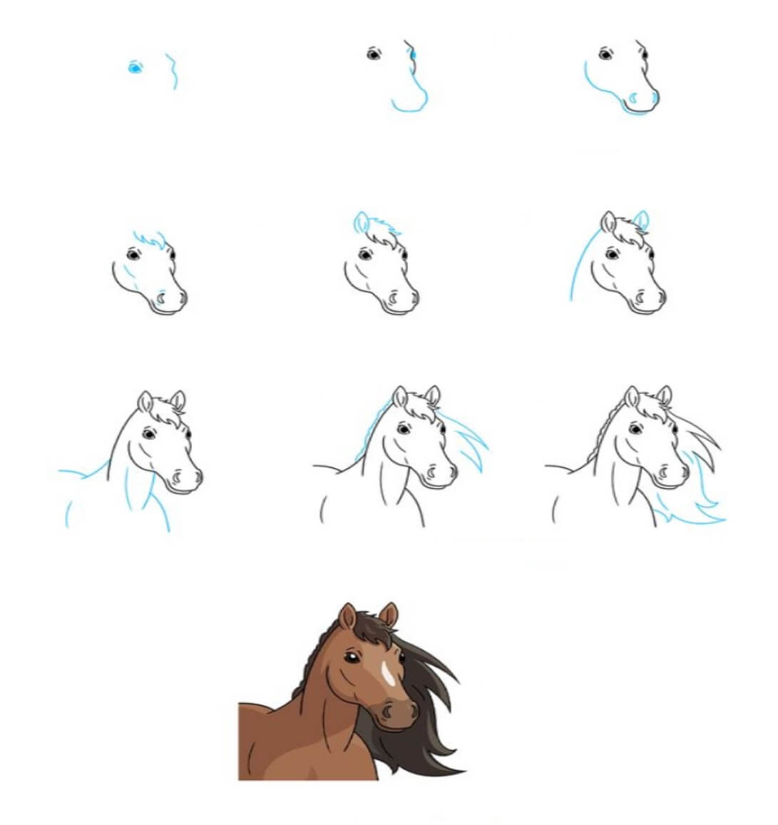 How to draw Horse idea (2)