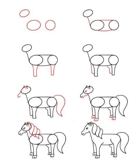 How to draw Horse idea (3)