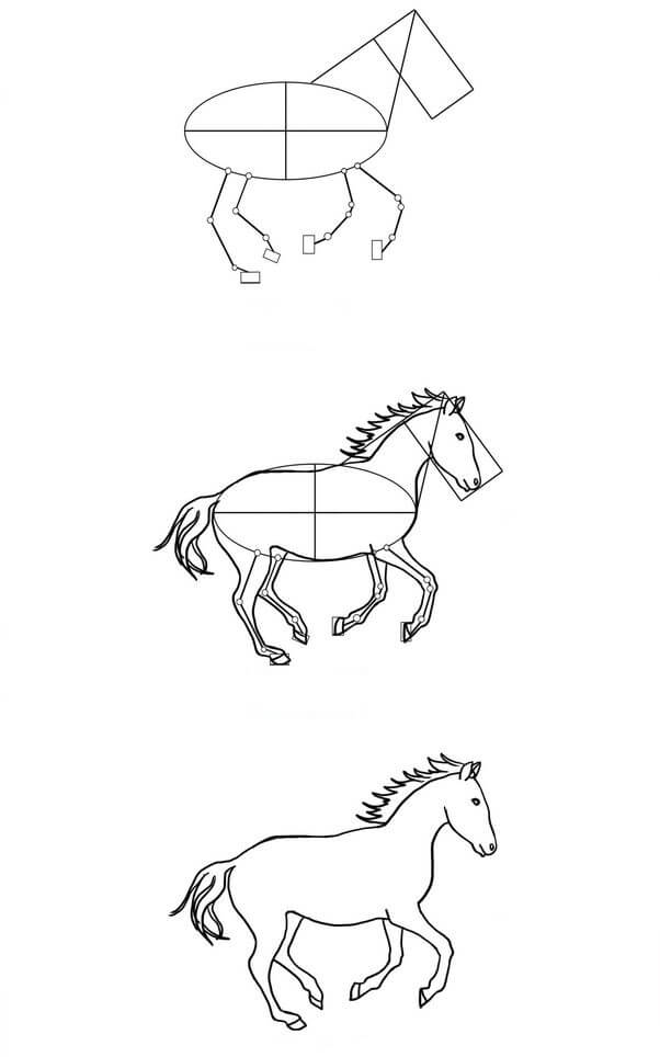 How to draw Horse idea (4)