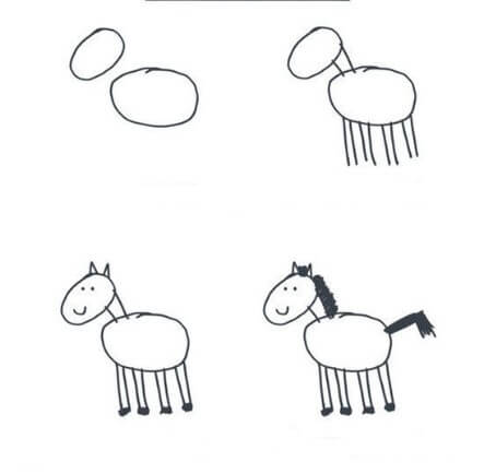 How to draw Horse idea (7)