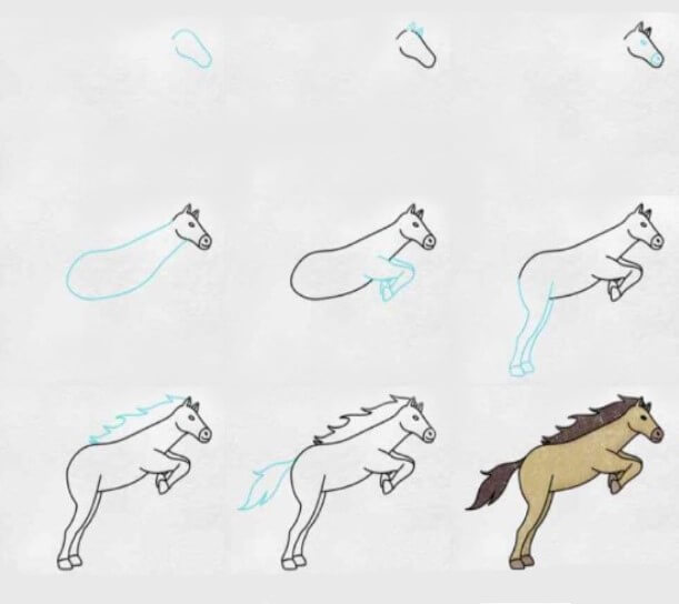 How to draw Horse idea (8)