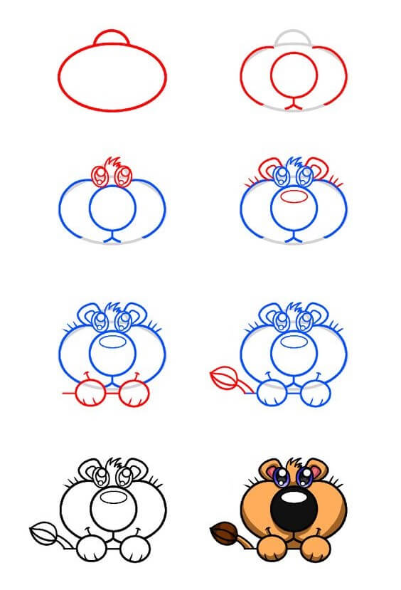 How to draw Lion idea (13)