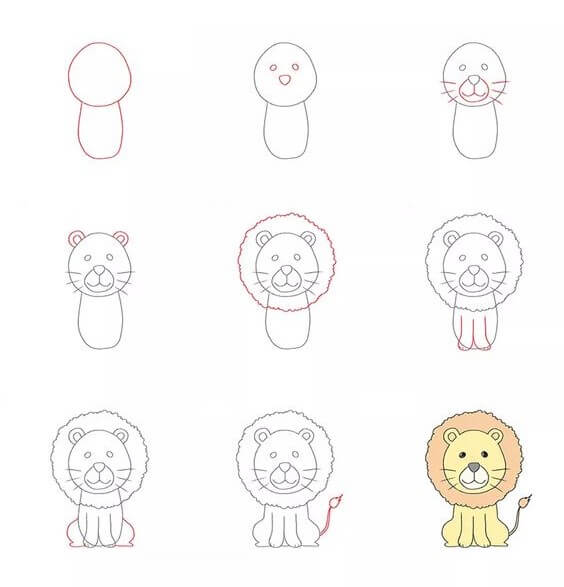 How to draw Lion idea (14)