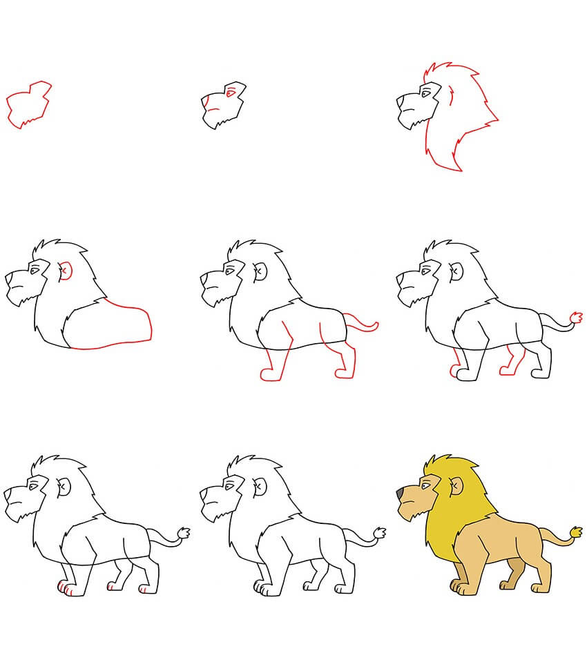 How to draw Lion idea (21)