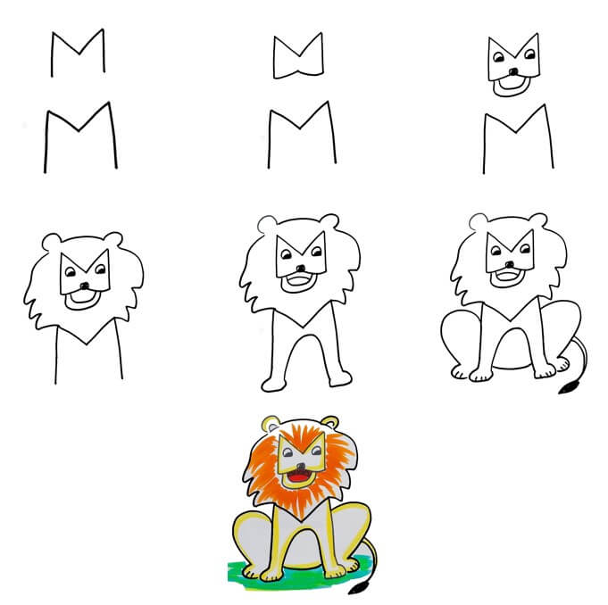 How to draw Lion idea (24)