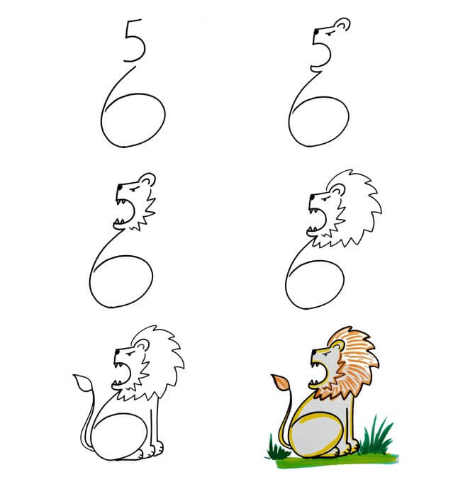 How to draw Lion idea (25)