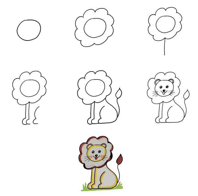 How to draw Lion idea (26)