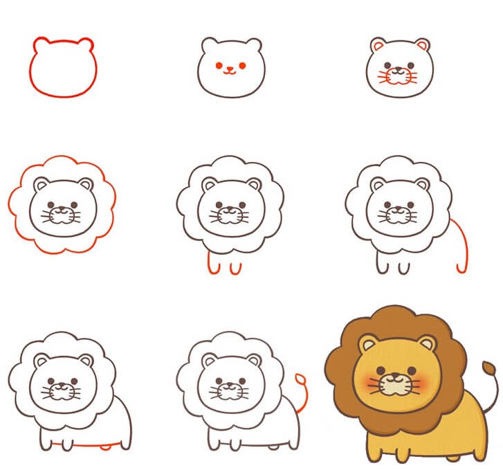 How to draw Lion idea (29)