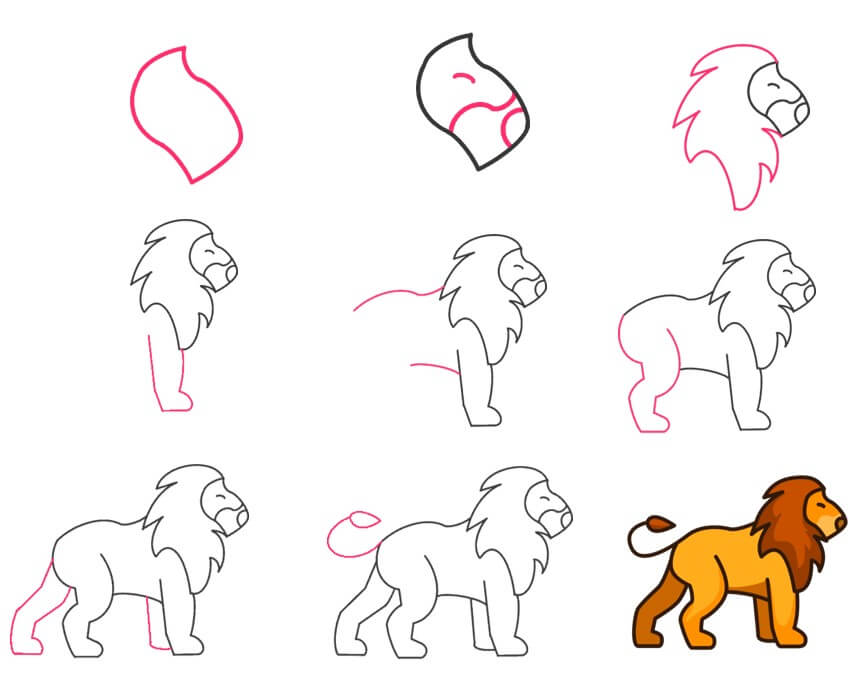 Lion idea (32) Drawing Ideas