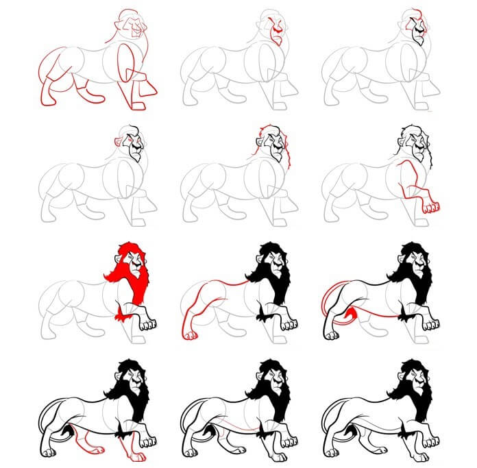 How to draw Lion idea (33)