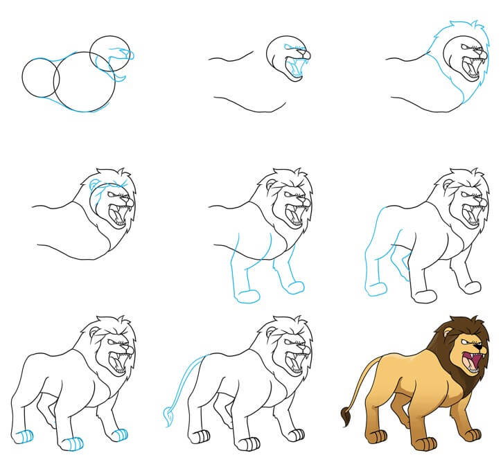 How to draw Lion idea (36)
