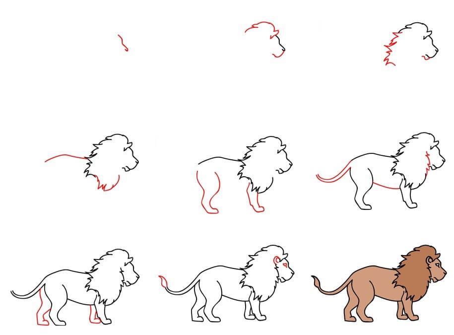 How to draw Lion idea (42)