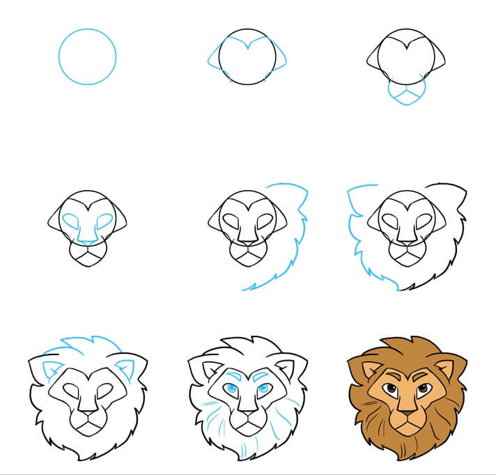 How to draw Lion idea (43)