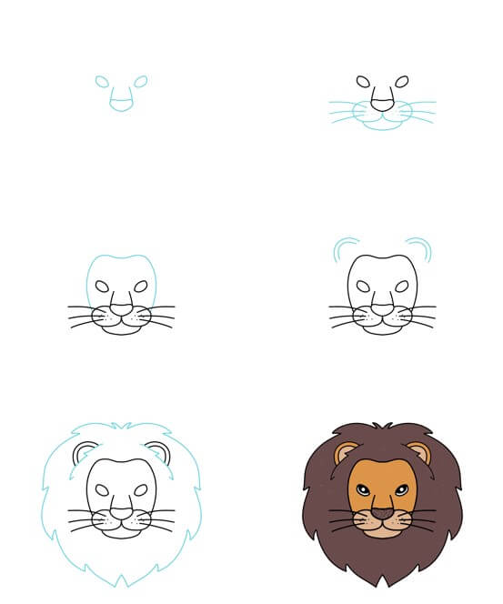 How to draw Lion idea (44)