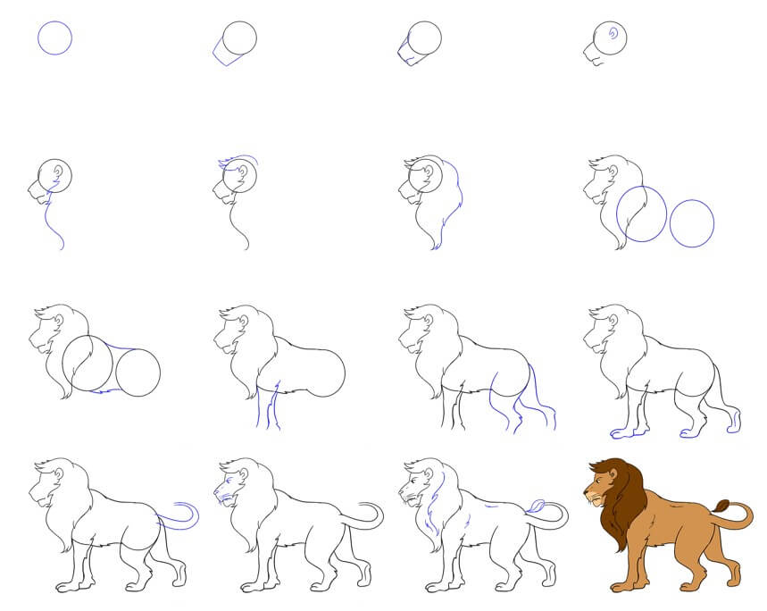 How to draw Lion idea (45)