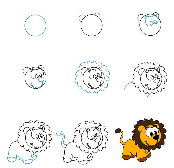 How to draw Lion idea (47)