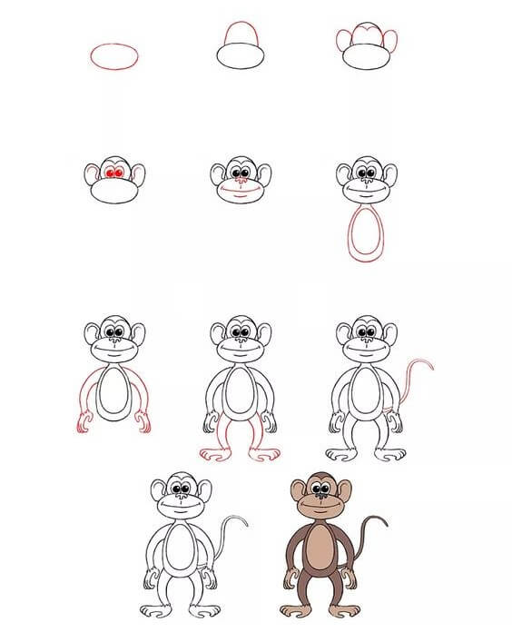 How to draw Monkey idea (10)