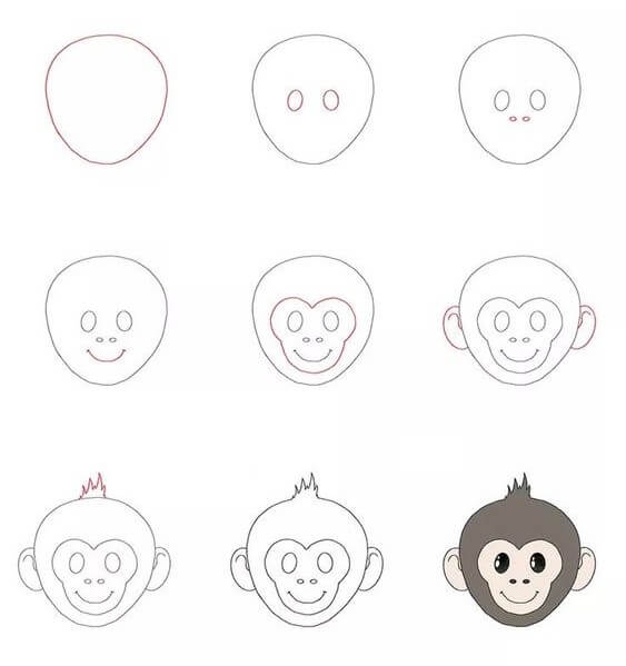 How to draw Monkey idea (11)