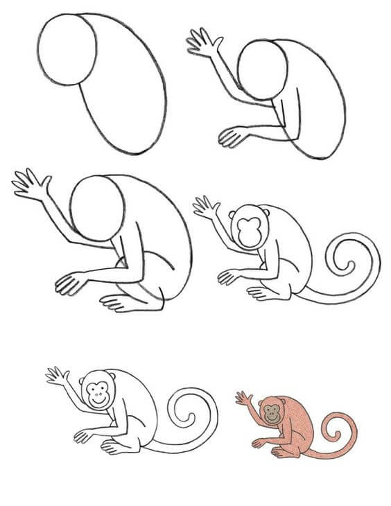 How to draw Monkey idea (12)